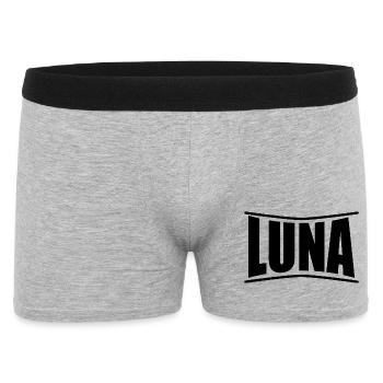 name t-shirt Moon t-shirt gift idea - Men's Boxer Shorts - heather grey - Front