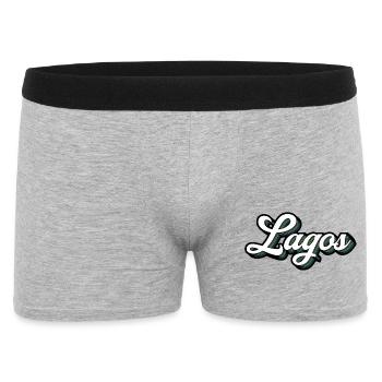 Police de Lagos avec bandes de couleur - Boxer Homme - gris chiné - Devant
