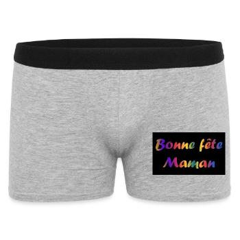 BONNE FÊTE MAMAN. MAMAN. FÊTE DES MÈRES. JE T'AIME - Boxer Homme - gris chiné - Devant