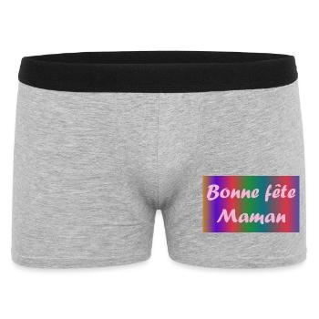 BONNE FÊTE MAMAN. MAMAN. FÊTE DES MÈRES. JE T'AIME - Boxer Homme - gris chiné - Devant
