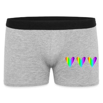 DAD. FATHER's DAY. HAPPY BIRTHDAY DAD. HEART - Men's Boxer Shorts - heather grey - Front