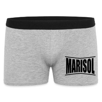 nom t-shirt Marisol t-shirt idée cadeau - Boxer Homme - gris chiné - Devant