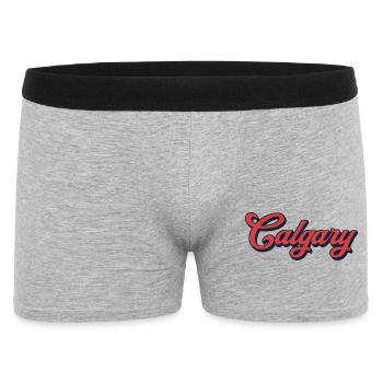 Calgary Lettering Canada – Typographie rétro - Boxer Homme - gris chiné - Devant