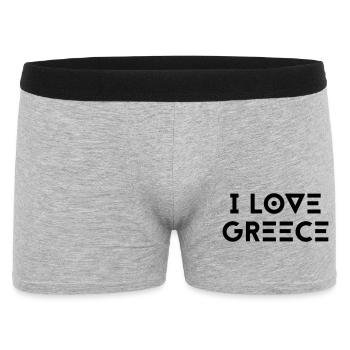 J’AIME LA GRÈCE - Boxer Homme - gris chiné - Devant