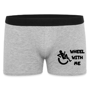 Rouler avec moi dans mon fauteuil roulant * - Boxer Homme - gris chiné - Devant