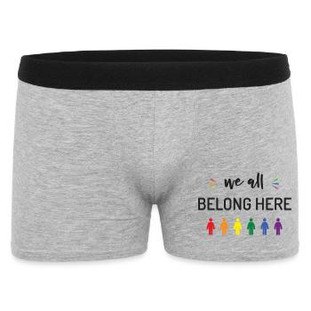 Mois de la fierté - Nous avons tous notre place ici - Boxer Homme - gris chiné - Devant