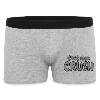 C'est mon crush, crush, béguin - Boxer Homme - gris chiné - Devant