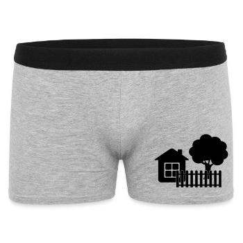 Pavillon-Gärtner - Männer Boxer Shorts - Grau meliert - Vorne