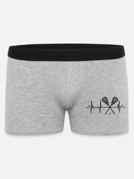 Lacrosse Heartline - Men's Boxer Shorts - heather grey
