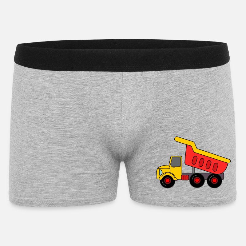 Keepauto Sand, rot gelb - Männer Boxer Shorts - Grau meliert