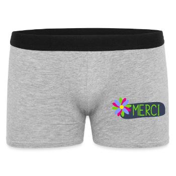 MAÎTRESSE. MAITRE. MERCI. MERCI MAÎTRESSE - Boxer Homme - gris chiné - Devant