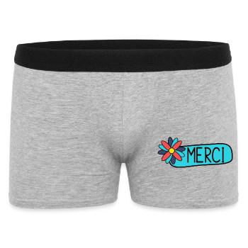 MAÎTRESSE. MAITRE. MERCI. MERCI MAÎTRESSE - Boxer Homme - gris chiné - Devant