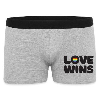Pride Month LGBTQ - Love Wins - Men's Boxer Shorts - heather grey - Front