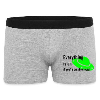 Ufo - Männer Boxer Shorts - Grau meliert - Vorne
