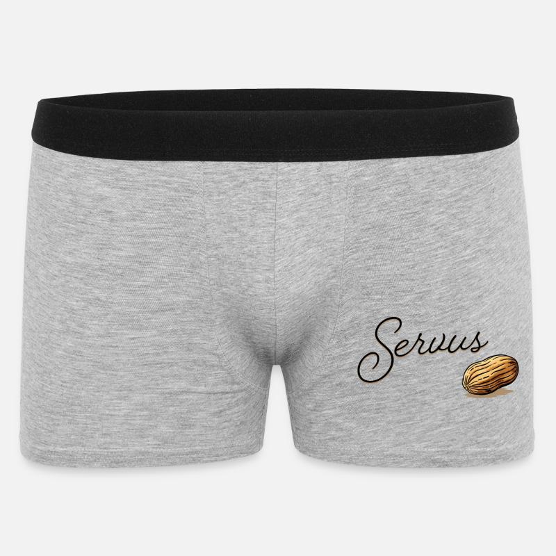 Serius Mandel Script Design - Men's Boxer Shorts - heather grey