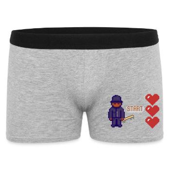 game love - Boxer Homme - gris chiné - Devant