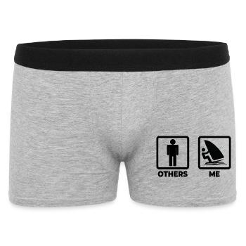 Horaire de la planche à voile - Boxer Homme - gris chiné - Devant