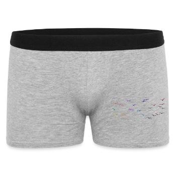 Bunte Vögel - Männer Boxer Shorts - Grau meliert - Vorne