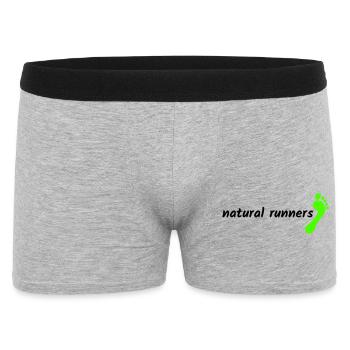 barfuß natural runners 2023 1-zeilig landscape - Männer Boxer Shorts - Grau meliert - Vorne