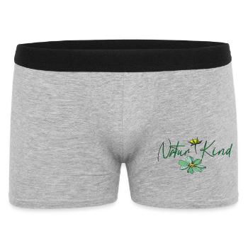 Naturkind, Flowers - Men's Boxer Shorts - heather grey - Front