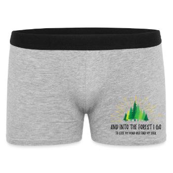 Et je vais dans la forêt - Boxer Homme - gris chiné - Devant