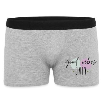 Gute Vibes Pastell Collage - Boxer Homme - gris chiné - Devant