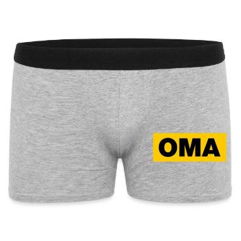 Oma - Männer Boxer Shorts - Grau meliert - Vorne