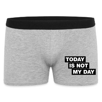 Today is not my day - Typo Statement - Men's Boxer Shorts - heather grey - Front