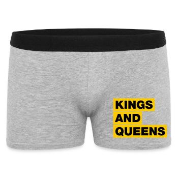 Kings and Queens / Könige und Königinnen - Men's Boxer Shorts - heather grey - Front