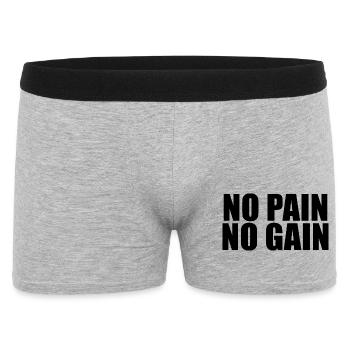 No Pain No Gain - Boxer Homme - gris chiné - Devant