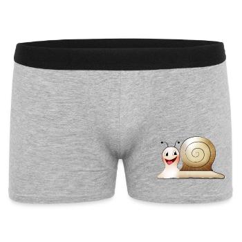 Susi Schneck spreads a good mood - Men's Boxer Shorts - heather grey - Front