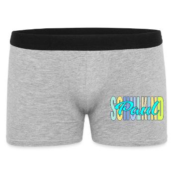 EINSCHULUNG SCHULKIND JUNGENNAME PAUL - Männer Boxer Shorts - Grau meliert - Vorne