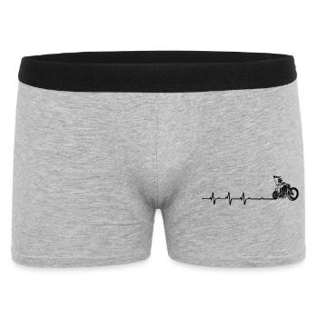 Motard Heartbeat - Boxer Homme - gris chiné - Devant