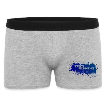 Trail running, mountains and forest of white splashes of color - Men's Boxer Shorts - heather grey - Front