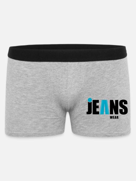 Porter en jean avec un point - Boxer Homme - gris chiné