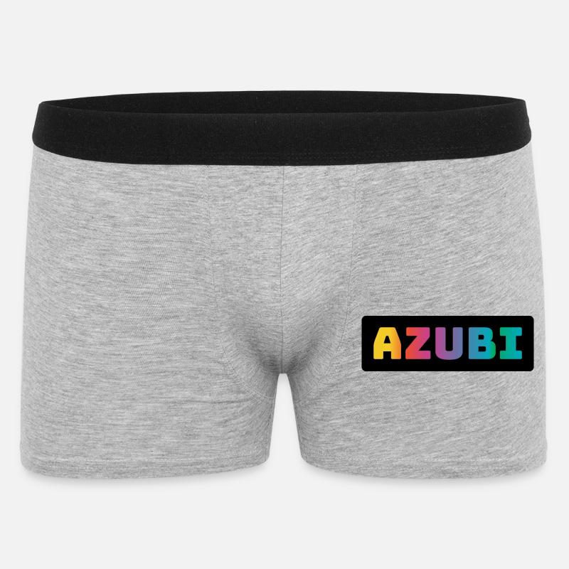 Azubi Tshirt coloured black - Männer Boxer Shorts - Grau meliert