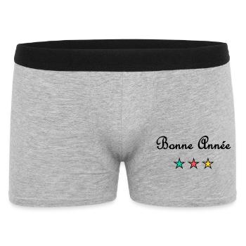 NOËL. ANNEE. ANNIVERSAIRE. RETRAITE. PAPA. MAMAM. - Boxer Homme - gris chiné - Devant