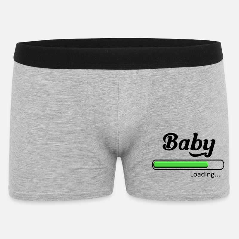Baby-Loading. - Männer Boxer Shorts - Grau meliert