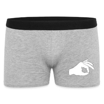 Have a look inside - Men's Boxer Shorts - heather grey - Front