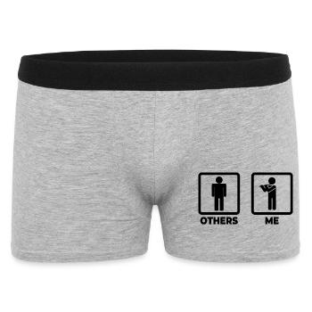 Flute Stick Figure - Men's Boxer Shorts - heather grey - Front