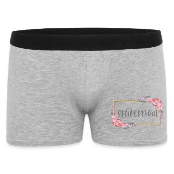 Steiermark Steirermadl Österreich Mädchen Geschenk - Männer Boxer Shorts - Grau meliert - Vorne