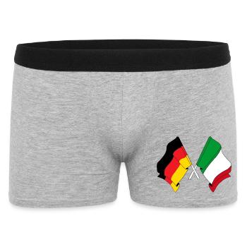 Flag of Germany and flag Italy - Men's Boxer Shorts - heather grey - Front