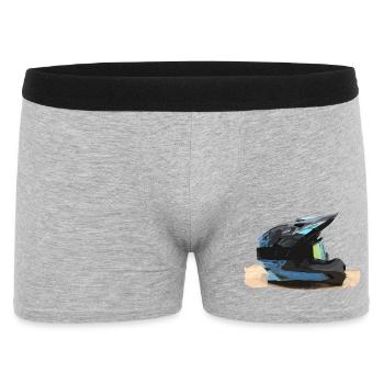 Motocross Helm - Männer Boxer Shorts - Grau meliert - Vorne