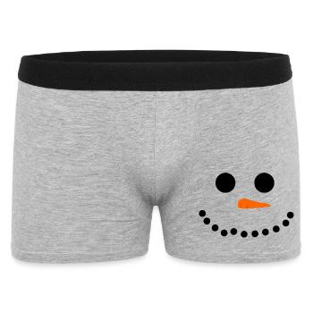 Bonhomme de neige - Boxer Homme - gris chiné - Devant