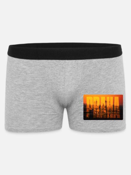 Prague Sunset Skyline - Men's Boxer Shorts - heather grey