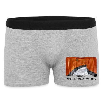 Japan, Kyoto, Fushimi Inari Taisha Torii Zeichnung - Männer Boxer Shorts - Grau meliert - Vorne