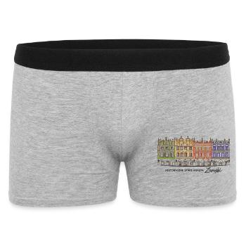 Zamosc in Poland, facades on the market, hand drawing - Men's Boxer Shorts - heather grey - Front