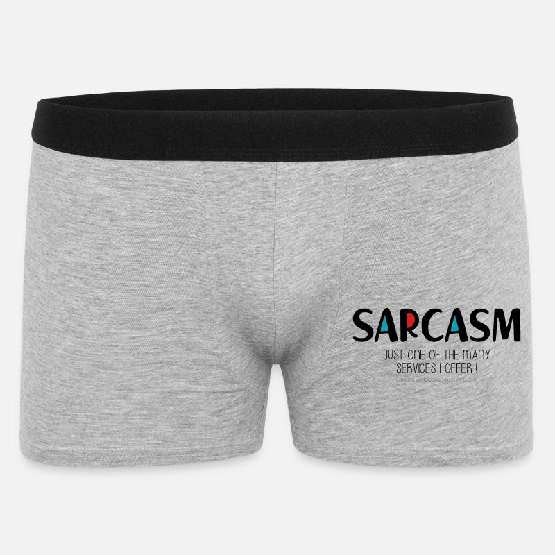 Sarkasmus - Männer Boxer Shorts - Grau meliert
