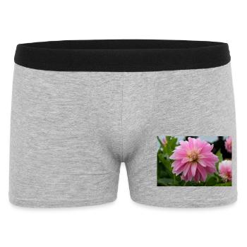 Dahlia rose rose fleur, fleur - Boxer Homme - gris chiné - Devant