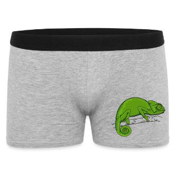 Chameleon green - Men's Boxer Shorts - heather grey - Front